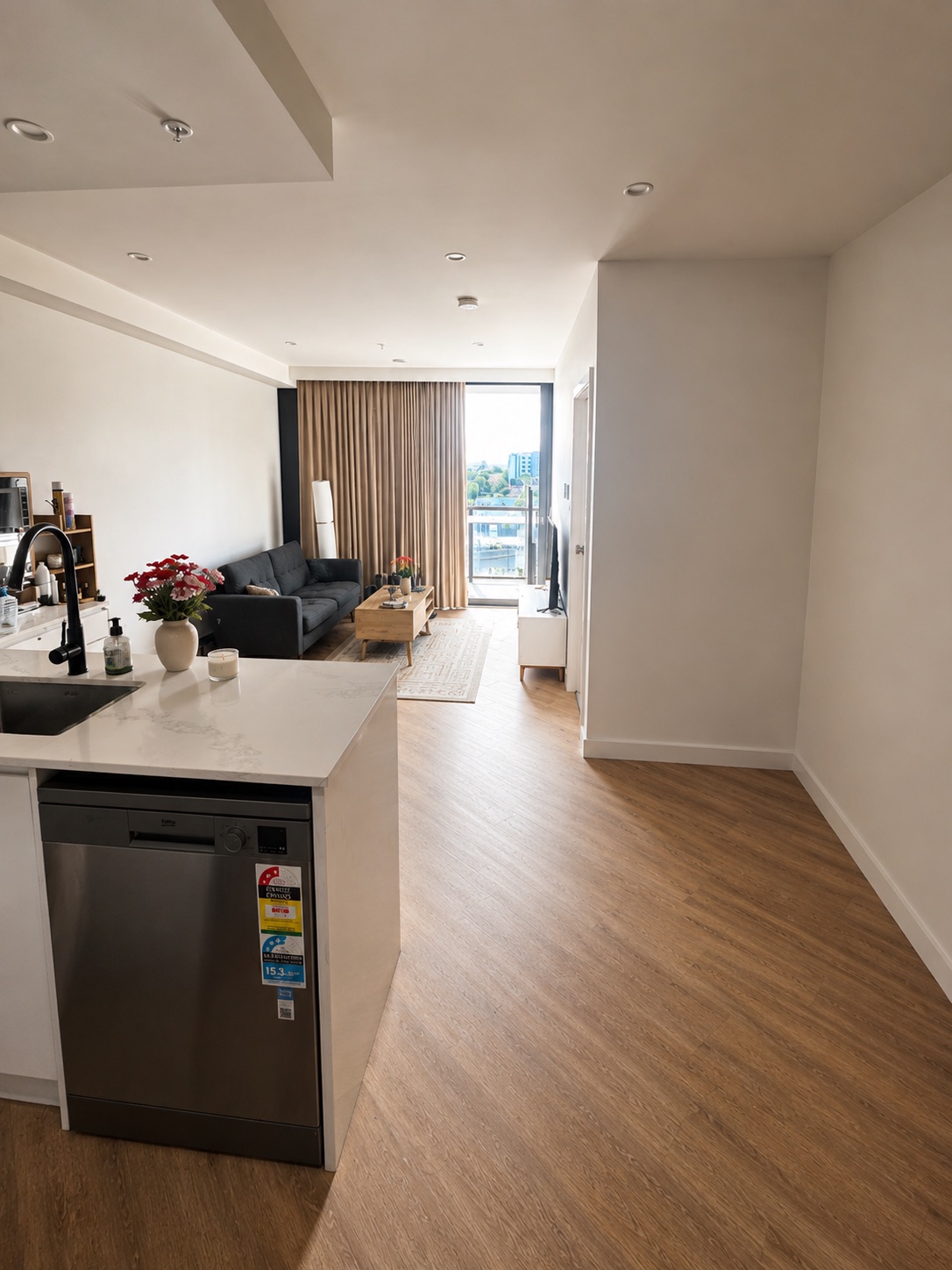 Finished clean apartment living room by Lumi Cleaning